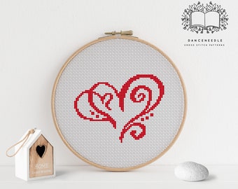 INSTANT DOWNLOAD,Free shipping,Cross stitch pattern, Crossstitch PDF,heart, cross stitch pillow pattern,zxxc21032205