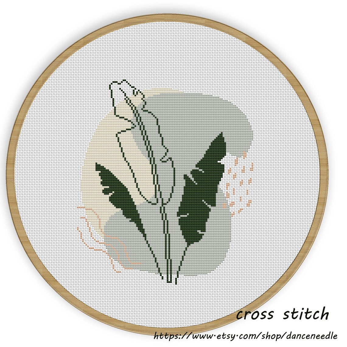 INSTANT DOWNLOAD Modern Art Cross Stitch Patternbotany Etsy