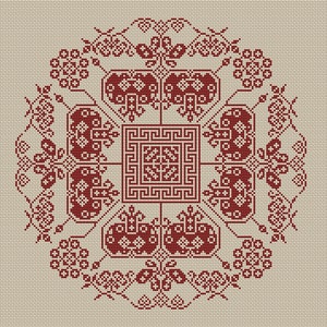 Instant Download,Free shipping,Cross stitch pattern, Cross-Stitch PDF, vintage chinese folk,chinese wedding pattern design ,zxxc0314 image 1