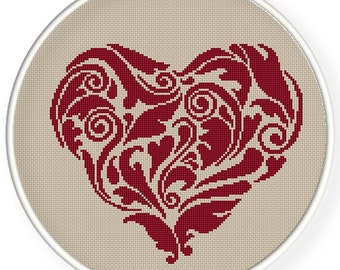 INSTANT DOWNLOAD,Free shippingCounted Cross stitch pattern,Cross-Stitch PDF,heart,valentine's day,wedding gift, zxxc0564
