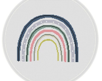 INSTANT DOWNLOAD,digital pattern, Crossstitch PDF,beads pattern,Cute rainbow ,over the raimbows,zxxc20083011