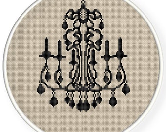 Instant Download,Cross stitch pattern, Crossstitch PDF,vintage luxury lamp，Chandelier，cross stitch pillow pattern,zxxc0537