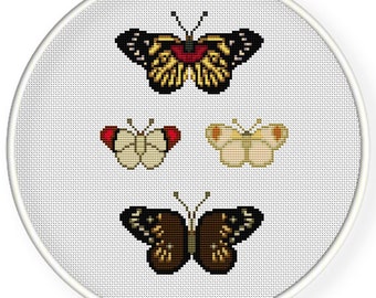 Instant Download,Free shipping,Cross stitch pattern, PDF,vintage butterfly collection, zxxc0556