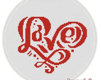 INSTANT DOWNLOAD,Free shipping,Cross stitch pattern, Crossstitch PDF,beads pattern,heart,lovers gift,valentine's day,wedding ,zxxc20092502