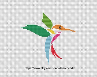 Instant Download,Free shipping,Cross stitch pattern, PDF,humming bird,ZXXC0147