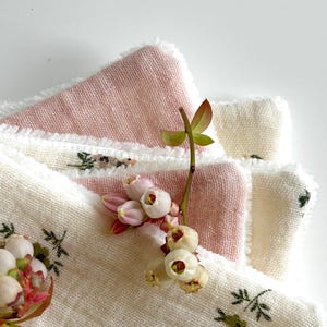 Set van 5 wasbare make-up removerdoekjes, babydoekjes, zacht voor baby's en de gevoelige huid, biologisch katoenen gaas, Oeko-tex bamboe spons