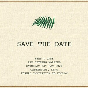 Wedding Save the Date Invitation