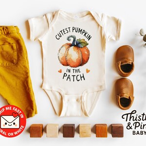 Autumn Cutest Pumpkin in the Patch Baby Onesie® – Fall Baby Bodysuit, Pumpkin Baby Shower Gift, Cute Newborn Outfit, Baby Autumn Clothes