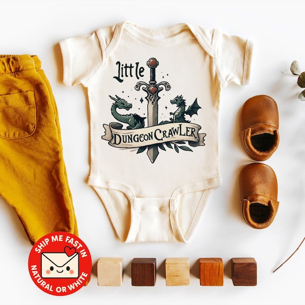 Little Dungeon Crawler Baby Onesie® • DnD Baby Outfit • Fantasy Gamer Bodysuit