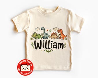T-shirt enfant dinosaure personnalisé, cadeau dinosaure pour tout-petit, t-shirt enfant dinosaure