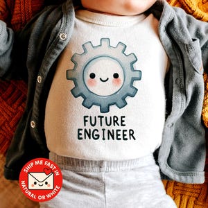 Future Engineer Baby Onesie® • STEM Baby Outfit • Nerdy Science and Tech Baby Bodysuit