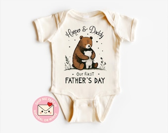 Bears Father's Day Baby Onesie® | Papa Bear and Baby Bear Bodysuit | First Father's Day Gift | Woodland Forest Animal Outfit | New Dad Gift