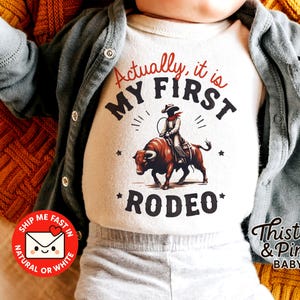 Het is mijn eerste rodeo babyrompertje® - Grappige western bodysuit - Cowboy babyoutfit