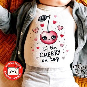 I'm the Cherry on Top Baby Onesie® - Cute Fruit Bodysuit - Sweet Baby Gift - Cherry Themed Shower Outfit