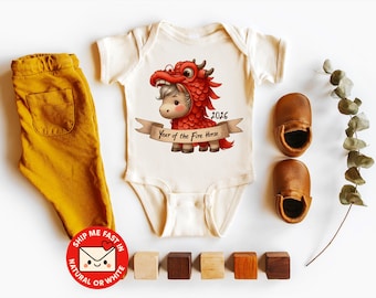 Year of the Fire Horse 2026 Baby Onesie® – Lunar Zodiac Birth Year