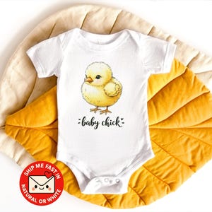 Baby Chick Onesie® • Cute Spring Chick Baby Outfit • Easter Baby Bodysuit • Farm Theme Baby Clothes