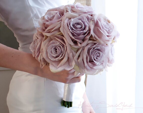 Lavender Rose Wedding Bouquet Etsy