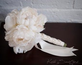 Petite Ivory Peony Wedding Bouquet for Bridesmaids