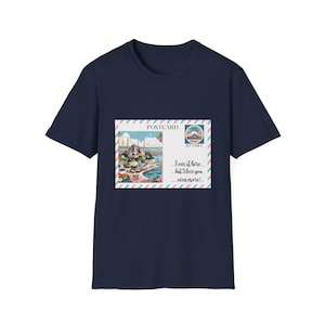 T-shirt carte postale d'Istanbul | Cadeau de voyage romantique | Turquie lune de miel | Souvenir de couple | T-shirt graphique pour voyageurs | Vacances