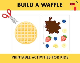 Imprimible: Crea un waffle: Manualidad de papel divertida para niños (PDF imprimible)