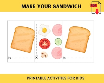 Make a Sandwich Activity: Montessori Pretend Play Toy (PDF Printable
