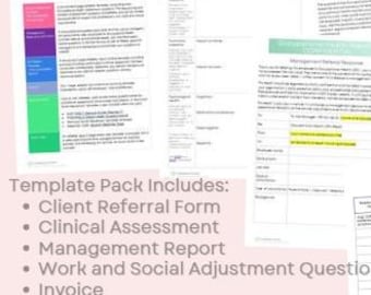 Plantillas de consulta de aptitud para el trabajo: Formularios de evaluación para profesionales de la salud ocupacional (descarga digital)