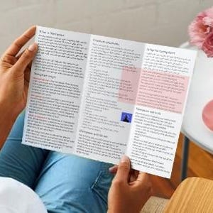 Menopause Health Promotion Leaflet US content: Clinical content, fully customizable, print to A4 trifold