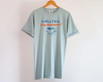 Retro Montessori Shirt, Montessori Coffee Shirt, Funny Montessori Teacher Shirt, Funny Montessori Guide Shirt, Montessori Guide
