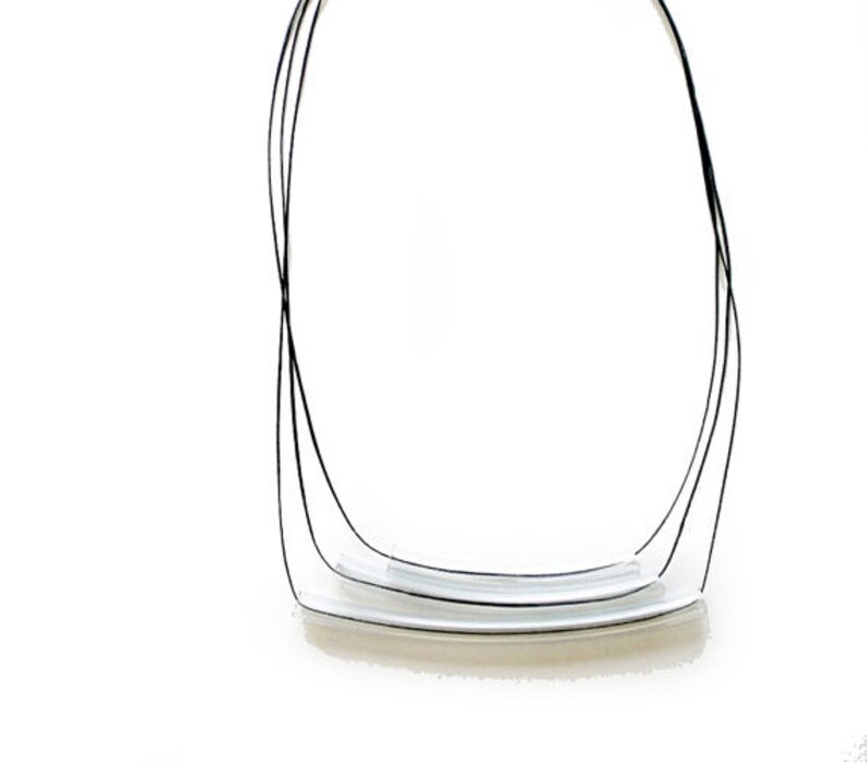 Geometric minimal Necklace Ladder necklace 3 lines swing under 25 image 1