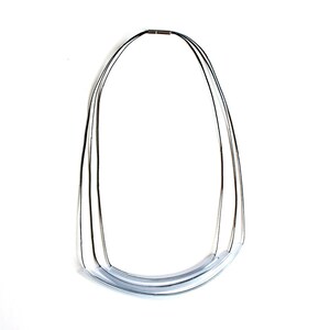 Geometric minimal Necklace Ladder necklace 3 lines swing under 25 image 2