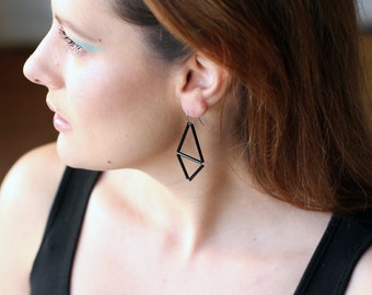 Himmeli earrings- Geometric minimal earrings