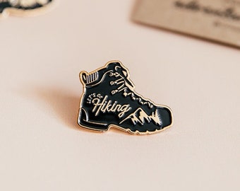 Hiking Enamel Pin Badge / Walking Boot Pin Badge / Adventure Pin Badge Gift