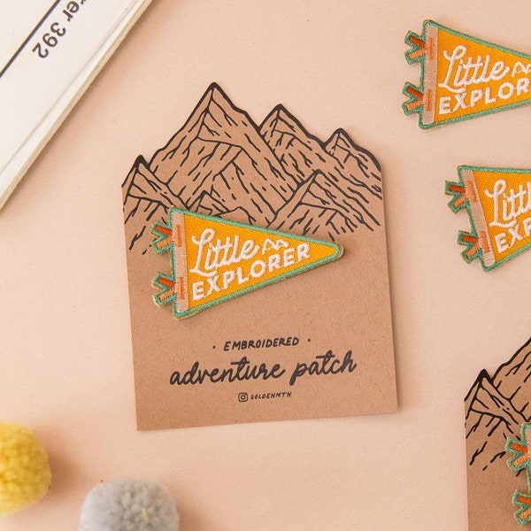 Little Explorer Embroidered Patch / Kids Adventure Iron on patch / Backpack Patch / Camping Gift