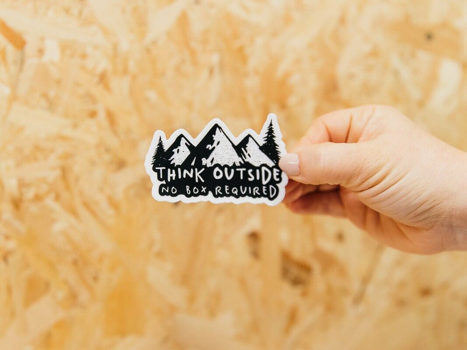 Think Outside - No Box Required / Adventure Vinyl Decal Bumper Sticker ...