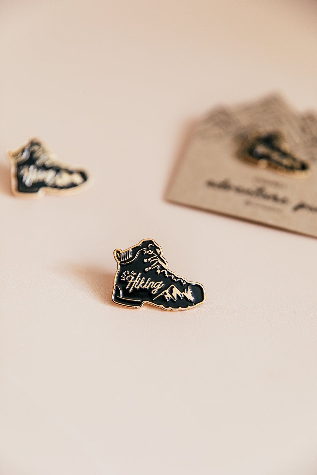 Hiking Enamel Pin Badge / Walking Boot Pin Badge / Adventure Pin Badge Gift