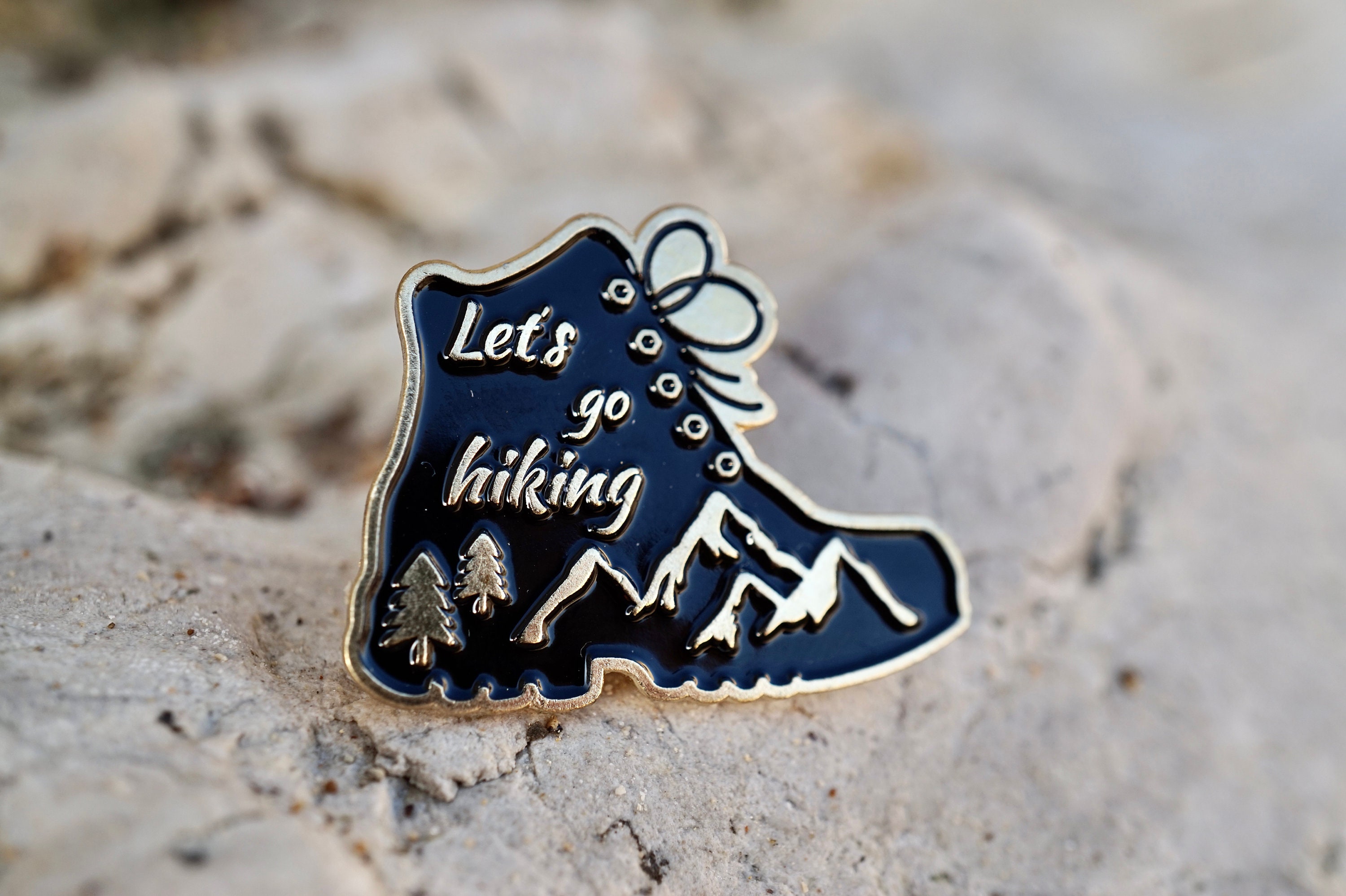 Hiking Enamel Pin Badge / Walking Boot Pin Badge / Adventure Etsy