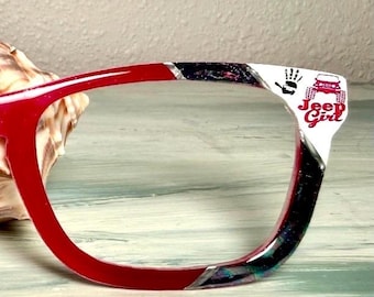Jeep Girl Glam magnetiska glasögonöverdrag - kompatibelt med par glasögon - alla bågar
