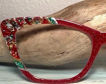Santa’s Sparkling Slay Custom Magnetic Glasses Topper - Pair Eyewear compatible- All Frame Styles