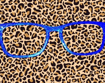 Cobalt Diva Magnetic Eyewear Topper - Pair Eyewear compatible- All Frame Styles - hand painted