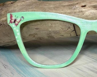 Neuwertige magnetische Eyewear Topper - Paar Brillen kompatibel - alle Rahmenstile - individuell handbemalt