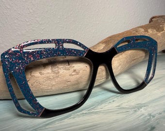 Donna's Big Frame Energy Custom magnetischer Brillen-Topper - Paar Brillen kompatibel - alle Frame Styles