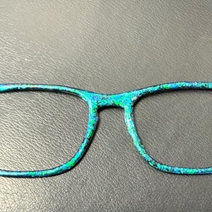 Aangepaste groenblauwe magnetische briltoppers - compatibel met paar brillen - alle framestijlen