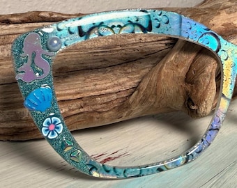 Magnetyczna nakładka na okulary Mermaid Treasures – para, kompatybilna z okularami – wszystkie style oprawek