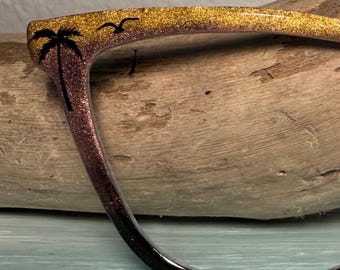 Sun Kissed Palm Glow  Magnetic Eyewear Topper - Pair Eyewear compatible- All Frame Styles - custom hand painted