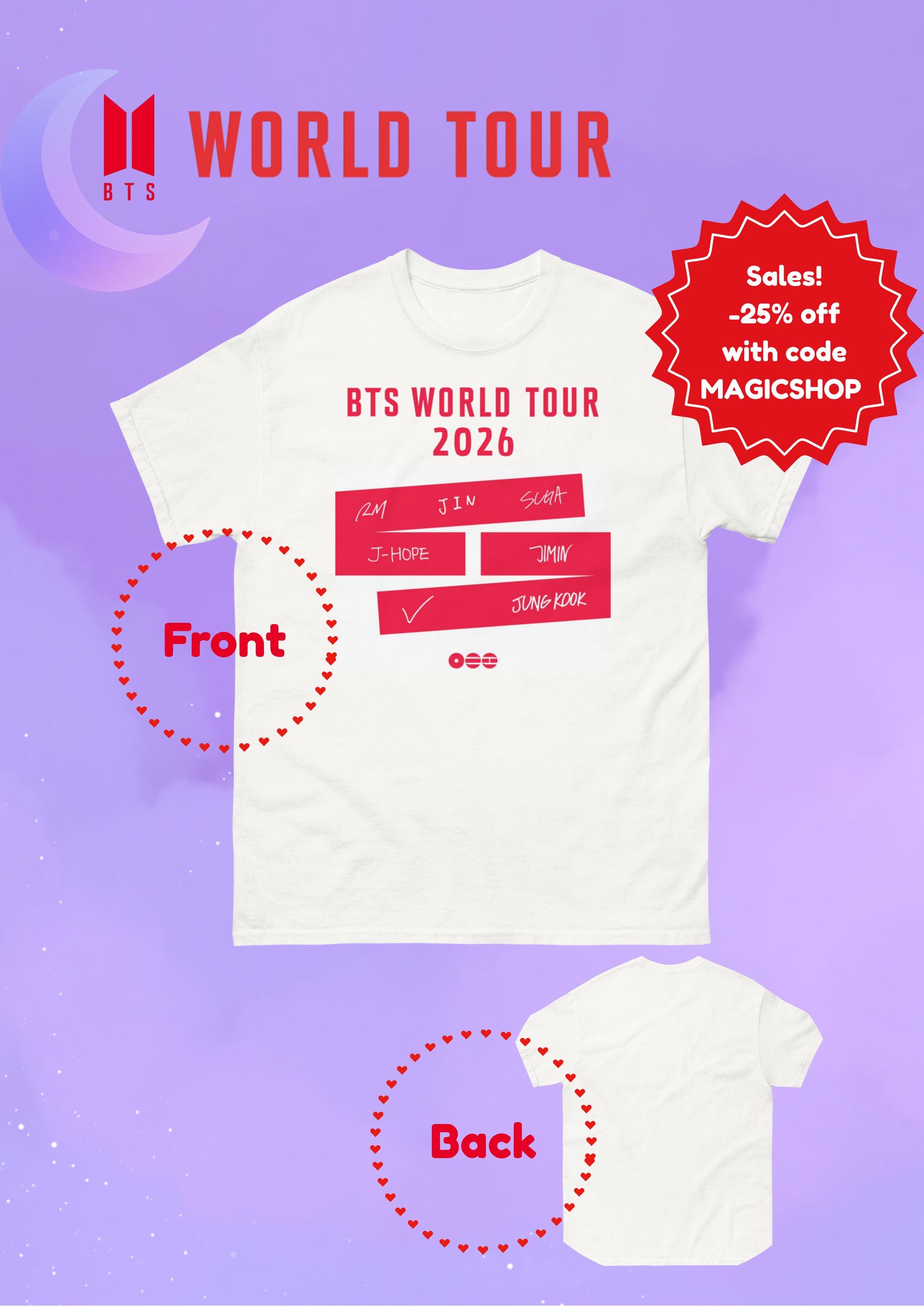 BTSワールドツアー2026 Tシャツ - Etsy 日本