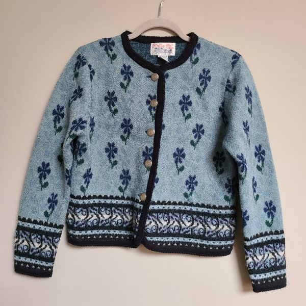80's Ivory Boiled Wool Button Up Sweater by Tally Ho main image 1