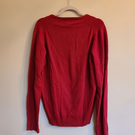Vintage Men's Pendleton Red Cashmere V-Neck Sweat… - image 4