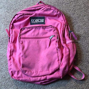 Vintage Trans by Jansport Womans / Girls Backpack L Pink Bottle Pocket Zipper Pockets Key Holder Logo Adjustable Strap - Etsy Vintage Trans by Jansport Womans / Girls Backpack L Pink Bottle Pocket Zipper Pockets Key Holder Logo Adjustable Strap - Etsy