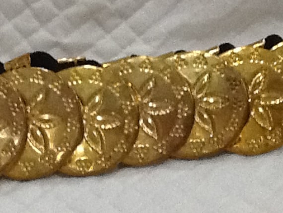 Vintage Gold Metal Medallion Elastic Belt Sand Dollars Star  display picture 2