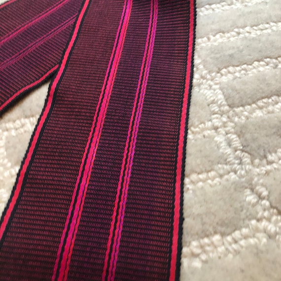 80’s Pink Multicolor Woven Fabric Belt Vintage 80s Woven Rope Style Green And Pink Belt – Spark Pretty main image 4